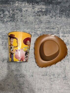 Disney pixar Toy Story 5 Woody Hat Popcorn Bucket Tin
